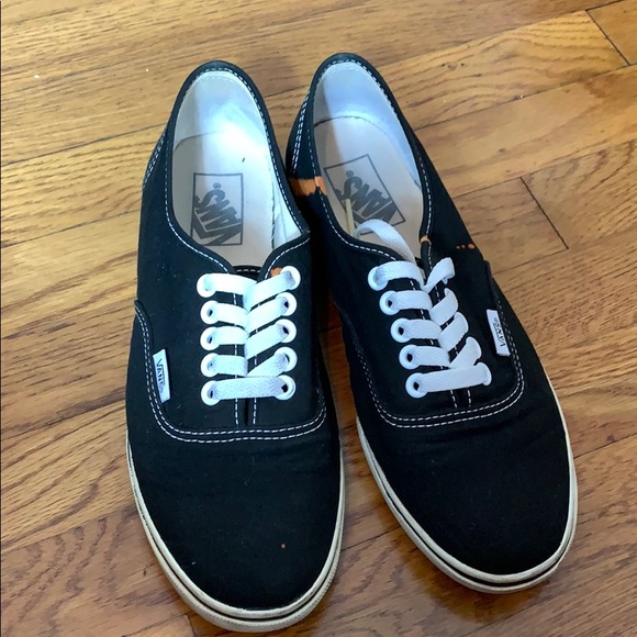 black and white vans size 8